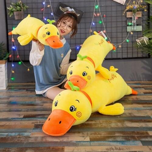 Cute Stuffed Duck Long Pillow Soft Plush Toy Christmas Gifts for Kids Girlfriends