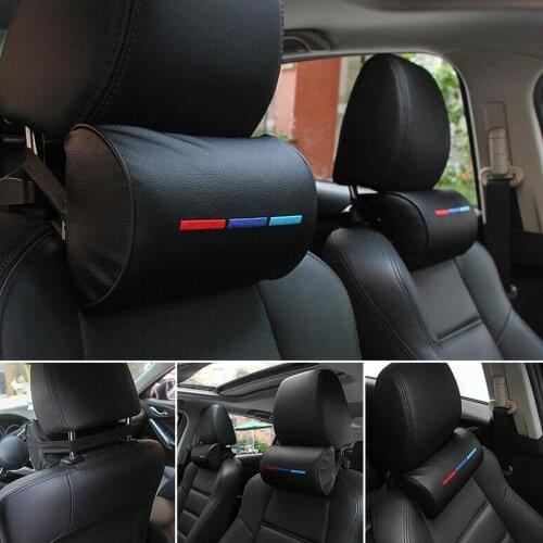 High Quality 1 Pcs Universal car headrest pillow car neck support neck pillow leather new