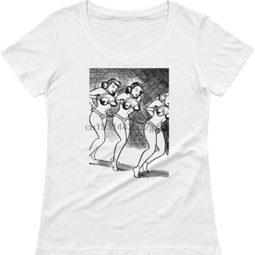 Vintage Bondage BDSM Sexy Pin Up Girl Shirt Retro Pulp Art Ladies Scoopneck T Shirts