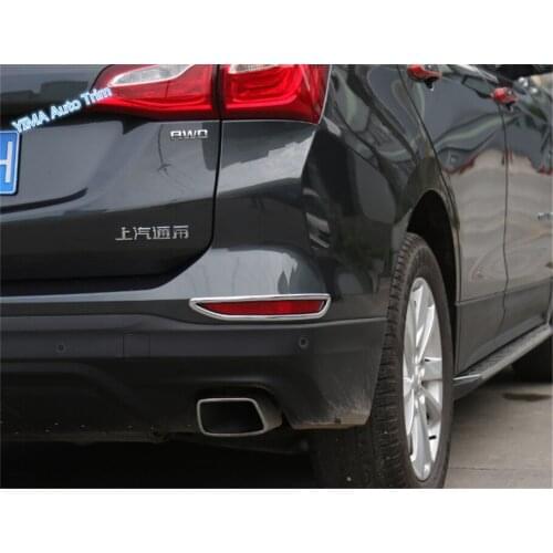 Lapetus ABS Auto Styling Rear Tailgate Fog Lights Lamp Frame Cover Trim 2 Piece / Set Fit For Chevrolet Equinox 2017 - 2020
