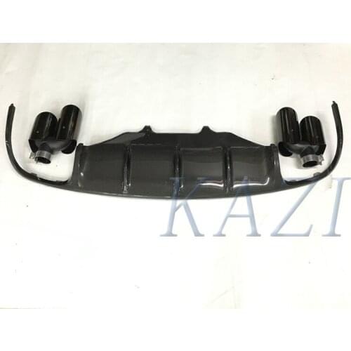 Dream2021 Fit For Macan Back Lip, Porsche Little Cayenne Carbon Fiber Front and Rear Lip Four Out Titanium Black Tail Mouth