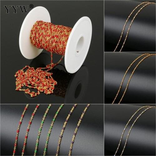 10m/Spool Jewelry Making Chain Stainless Steel Oval Gold Color Chains For Nacklace Bracelet Jewelry Findings DIY Accessories