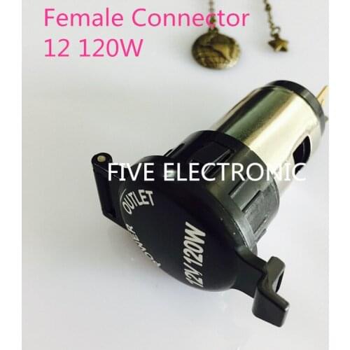 12V,120W, Metal Female Connector for Car cigarette lighter DIY Car Cigar Lighter