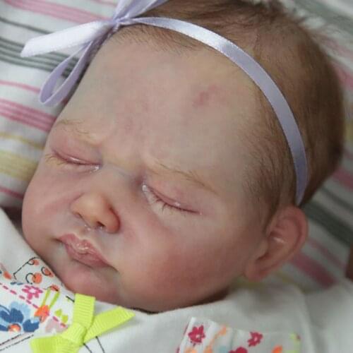 18inch Newborn Baby Doll Kit Sleeping Baby Leonor Unfinished Doll Parts