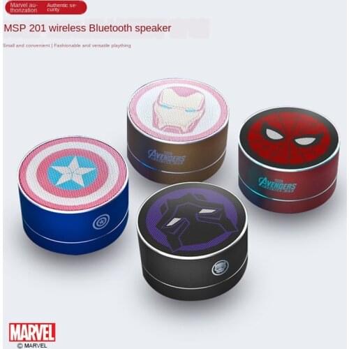 2021 Disney Marvel Genuine Authorized The Avengers MP201 Portable Audio Mini Bluetooth Speaker Subwoofer
