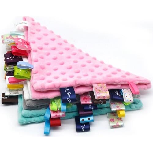 7 Style 25cm Super Soft Square Plush Baby Appease Towel Baby Toys Baby Comforting Taggies Blanket