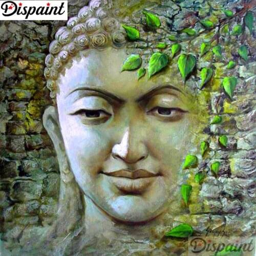 Dispaint Full Square/Round Drill 5D DIY Diamond Painting "Religious Buddha" Embroidery Cross Stitch 3D Home Decor A12931