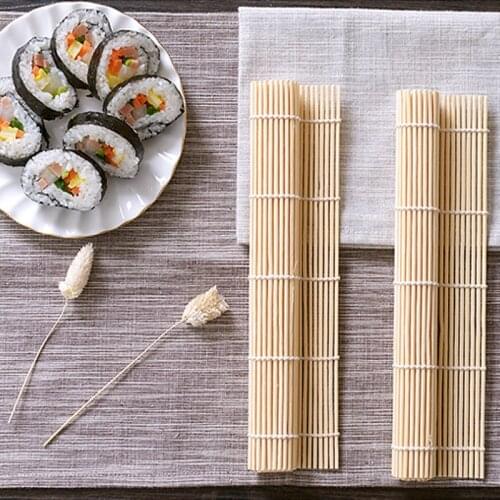 Sushi Maker Bamboo Rolling Mat Reusable DIY Japanese Sushi Rolls Tools Triangle Mold Household Tools Kitchen Rice Roll Mold