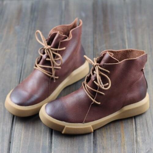 British handsome leisure female department of qiu dong seasons short boots do old vintage leather boots, Martin