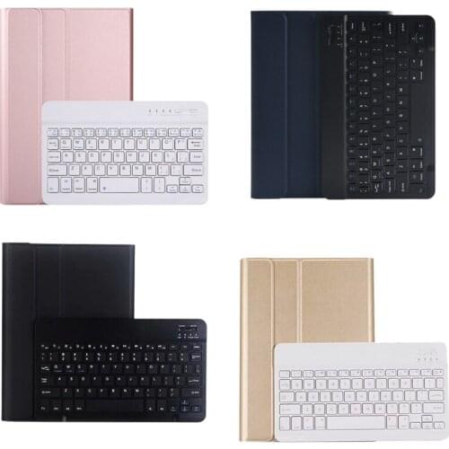 Tablet Case with Bluetooth Luminous Keyboard PU Case Suitable for Tab Galaxy A7 Lite 8.7 Inch
