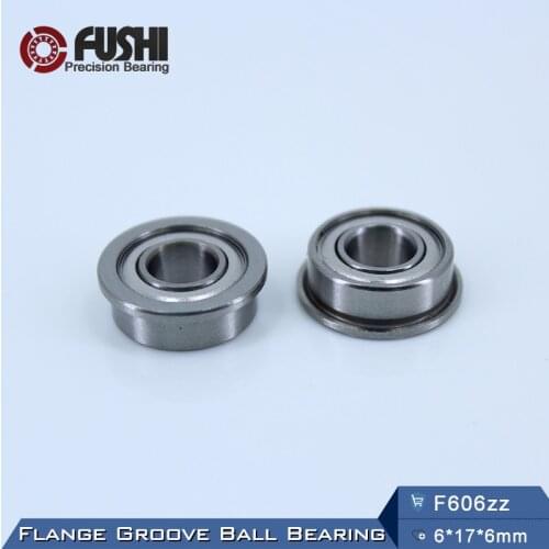 F606ZZ Bearing ABEC-5 (10PCS) 6*17*6 mm Flanged F606Z Ball Bearings F606 ZZ