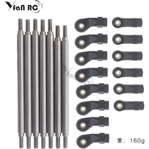 Yfan rc 1 Set for M4 Suspension Links Kit with ball joint for Redcat GEN8 ( 6mm Stainless Steel )