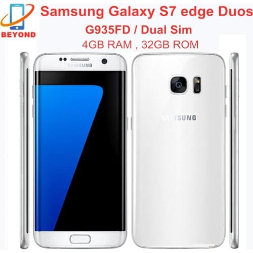 Samsung Galaxy S7 edge Duos G935FD Dual Sim Global Version Octa Core 5.5" 4GB RAM 32GB ROM 4G LTE NFC Exynos Cell Phone