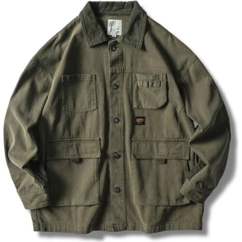 Autumn Mens Casual Coat Shirt Outdoor Camping Hiking Trekking Climbing Sport Us Multi-pocket Tooling Jacket Top Male Fashion