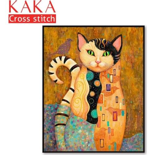 Cross stitch kits,Embroidery needlework sets with printed pattern,11CT-canvas for Home Decor Painting,Animals Full NCKA124