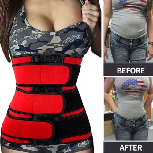 Neoprene Sauna Shaper Waist Trainer Corset Sweat Slimming Belt for Women Weight Loss Compression Trimmer Workout Shapewear Fajas