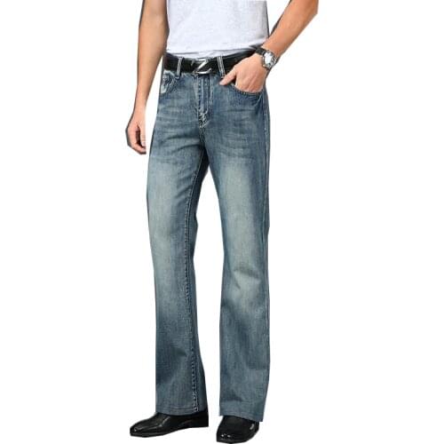 Pantalones vaqueros Acampanados para hombre, Jeans de corte de pierna, holgados, de diseñador clásico