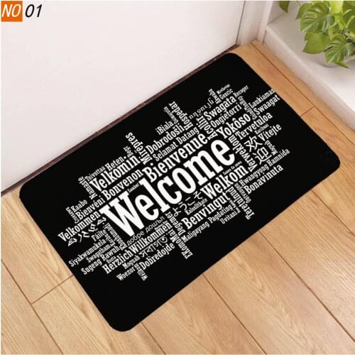 Drop Shipping Welcome Door Mat Letter Kitchen Rugs Bedroom Carpets Decorative Mats Home Decor 40*60cm/50*80cm