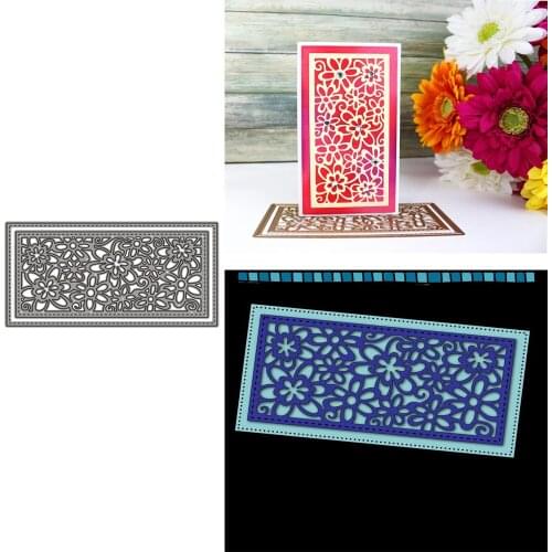 Rectangular embossed background Metal Cut Dies Cutting Mold Scrapbook Paper Craft Knife Mold Blade Knife Impact Protection Pads