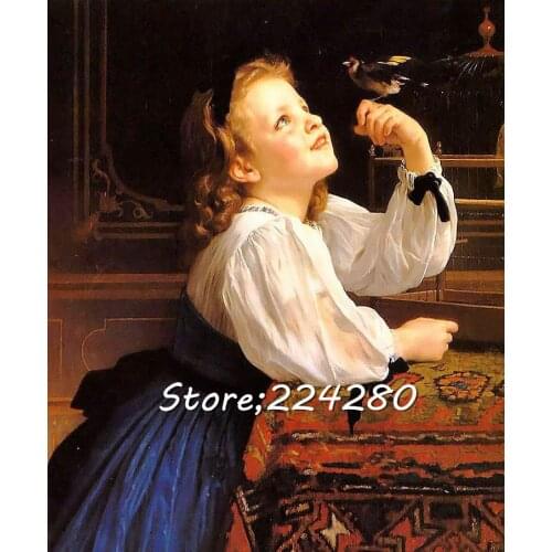 Needlework,DIY 14CT Cross stitch,Lovely Girl and Bird fashion People Embroidery kits,Art Cross-Stitching Handmade Home Decor