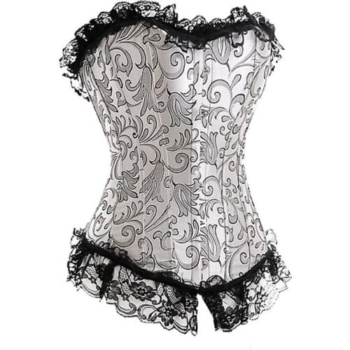 Sexy Corset Steampunk Clothing Gothic Lace Up Corset Steel Boned Corset Overbust Bustier Waist Cincher Body Shaper Sexy Corselet