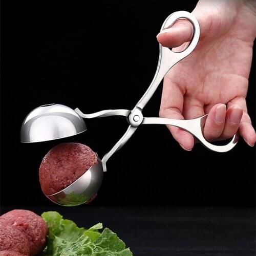 304 Stainless Steel Meat Ballers Maker Tongs Cake Maker Melon Baller Cookie Cake Rice Ball Tongs for Fruits Meatball
