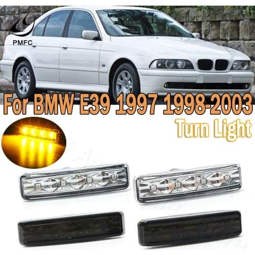 PMFC LED Turn Light Side Marker Lights Lamp Left Right Clear Turn Indicator Light For BMW E39 1997 1998 1999 2000 2001 2002 2003
