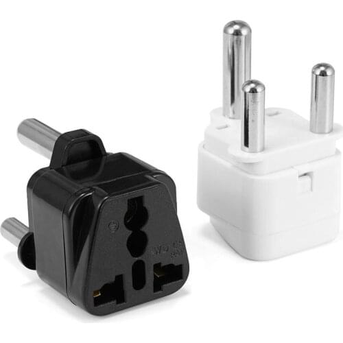 Universal UK US EU AU to Large South Africa 3 pin Travel Power Adapter Plug Socket to 3-Pin Prong for India Nepal