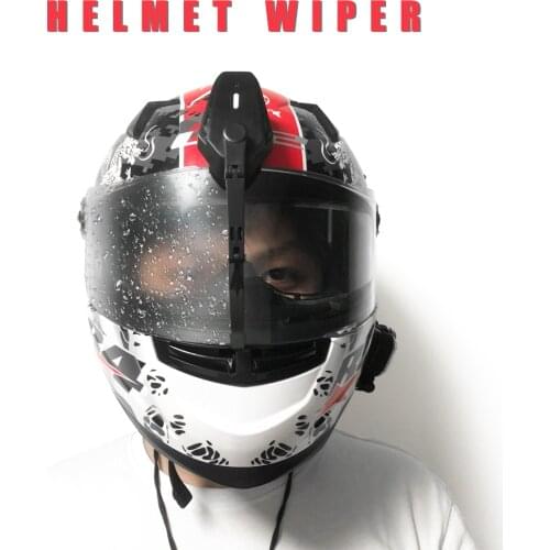 Universal Motorcycle Helmet Electric Wiper Motor Helmet Windshield Wiper IP5 Waterproof Charging Dual Gear Adjustable