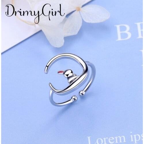 Vintage Rabbit Rings for Women Bridal Wedding Engagement Fashion Party Jewelry Gifts Wholesale 2021