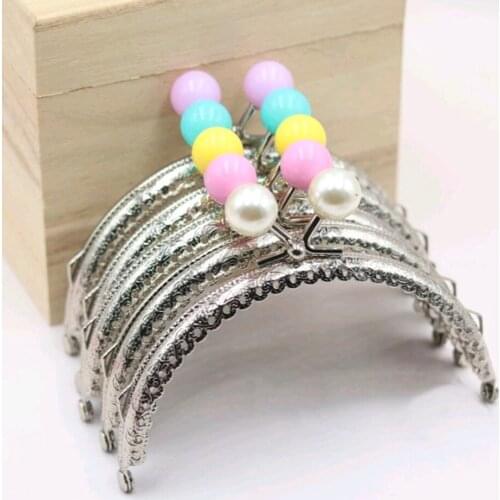 10pcs 12.5cm Silver Color Candy Head Metal Frame for Coin Purse Handbag Bag DIY