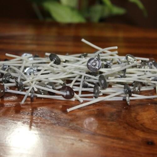 100Pc 6 Inch DIY Candle Wick Core Pre Waxed With Sustainers Cotton Coreless 15CM