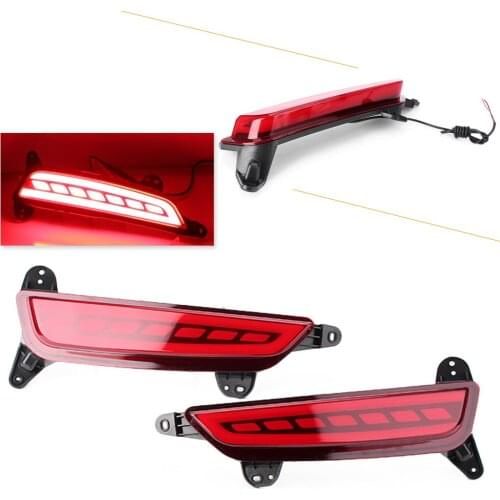 2PCS LED Rear Bumper Lights Tail Brake Lamp DRL Taillight For Hyundai Creta IX25 2015 2016 Red 2PCS Automobile Car Accessories