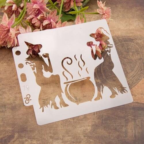 5pcs Halloween Layering Stencilsr Spray stencil DIY Scrapbook photo album Decorative Embossing DIY Paper Card Crafts
