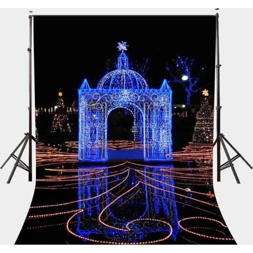 5x7ft Beautiful City Night View Backdrop Lights Decoration Square Photography Background Party Photo Shooting Props