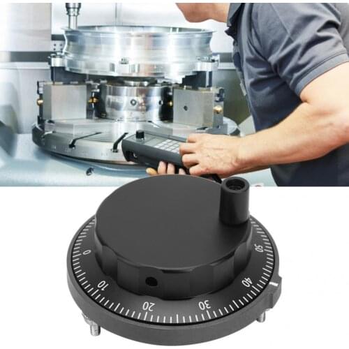 6 Pin Handwheel 5V 80mm 6Pin CNC Pulser Black Handwheel 100PPR Manual Pulse Generator Rotary Encoder