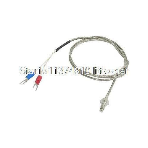 6mm Thread Screw K Type 800C Thermocouple Temperature Measurement Probe 3.3ft