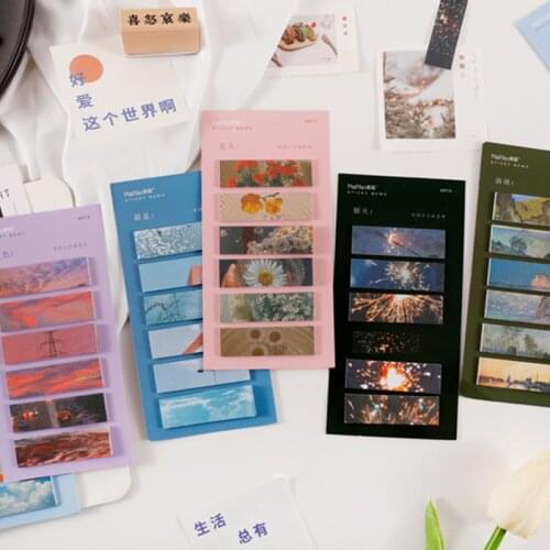 90 Sheets/Set Beautiful Self-Adhesive Sticky Notes To Do List Sticker Cute Stationery Gift Cute Memo Pad