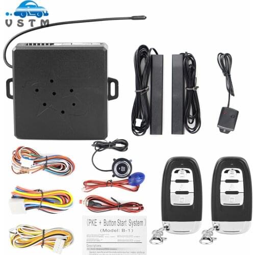 12V Auto Car Alarm One Start Stop Button Engine Push Button RFID Lock Ignition Switch Keyless Entry Starter Antitheft System