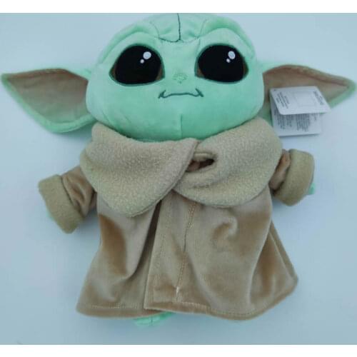 Free shipping 24cm Cute Force Awakens Baby Yodaing War Plush Boy Toy Star Wisdom Master Yoda Stuffed Soft Children Doll