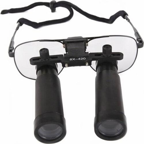 High Quality Metal Frame 8.0X-R Medical Loupes Binocular Magnifier Dental Surgical Magnifying Glasses