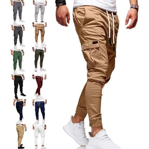 Casual Men Cargo Pants Joggers Sweatpants Casual Male Sportswear Multi-pocket Cargo Trousers Pants
