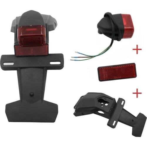 Rear Fender Mudguard Mudflap License Plate For Yamaha XG250 XG 250 Taillight Support Turn Light Holder w/ Taillight Plastic kit