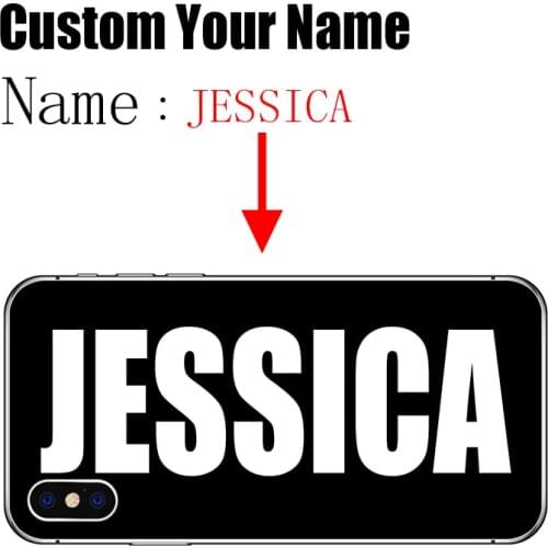 Custom Name Logo Case For Samsung A21S A31 A41 A51 A71 A50 S20 Plus S20FE Note 10 Lite S7 S8 S9 S10 Plus Print Letter Soft Cover