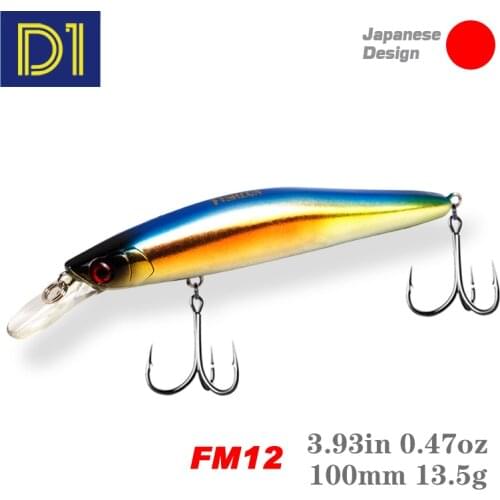 D1 Fishing Lures Minnow Hard Bait Artificial Wobblers 85mm/12g 100mm/13.5g Sinking Saltwater Baits Bass Pike Fishing Tackle