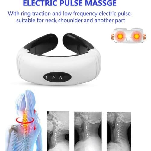Electric Pulse Neck Back Massager Intelligent Cervical Vertebra Impulse Massage Acupuncture Magnetic Therapy Relief Pain Tools