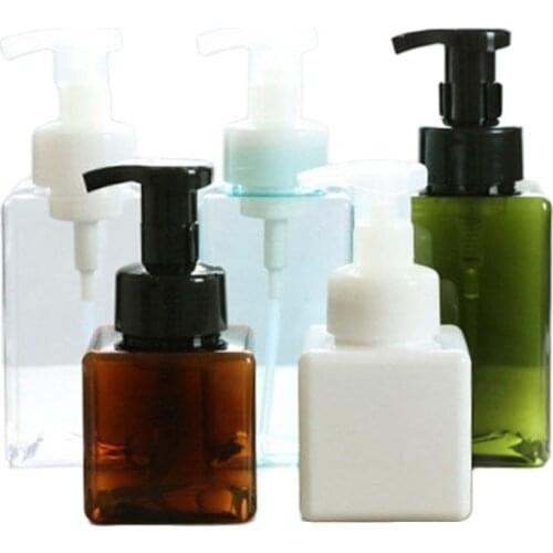 Ins Storage Bottles Refillable Press Bottle Dispenser Liquid Shower Gel Empty Bathroom Soap Shampoo Bottles Home Supplies 450ml
