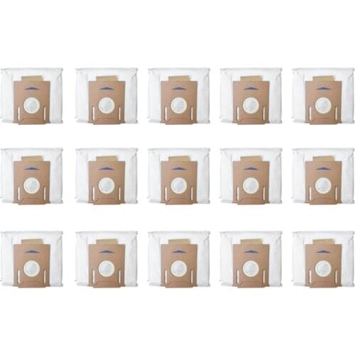 Hot TOD-15Pcs for ECOVACS DEEBOT OZMO T8 Robot Vacuum Cleaner High Capacity Leakproof Dust Bag Replacement Accessories Parts Kit