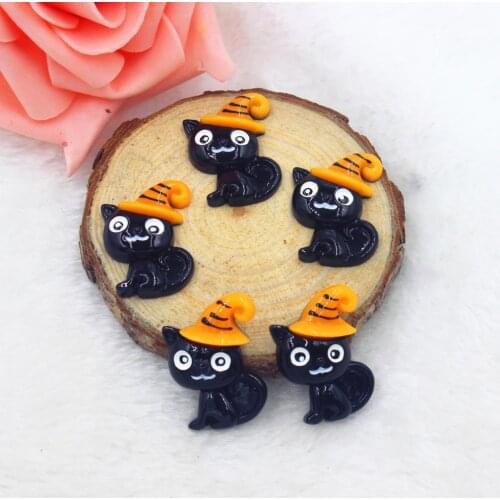 DIY resin cabochons accessories about 25mm 10pcs/lot flat back resin cat colors