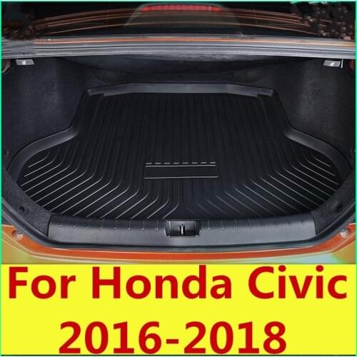 Trunk pad tail box pad original waterproof trunk mat decoration car Accessories For Honda Civic 2016-2018 10th Gen Sedan